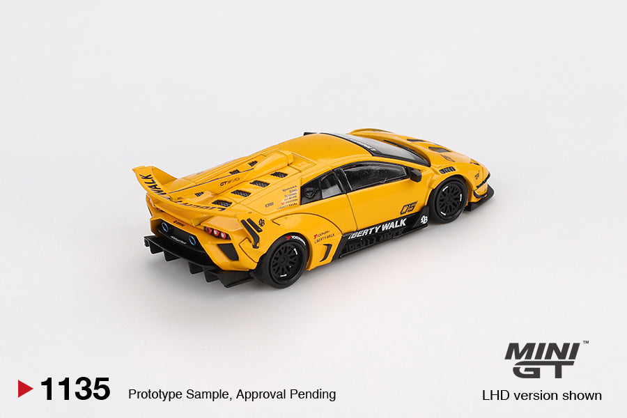 MINI GT Lamborghini LBWK Silhouette MURCIELAGO GT Evo Yellow # 1135