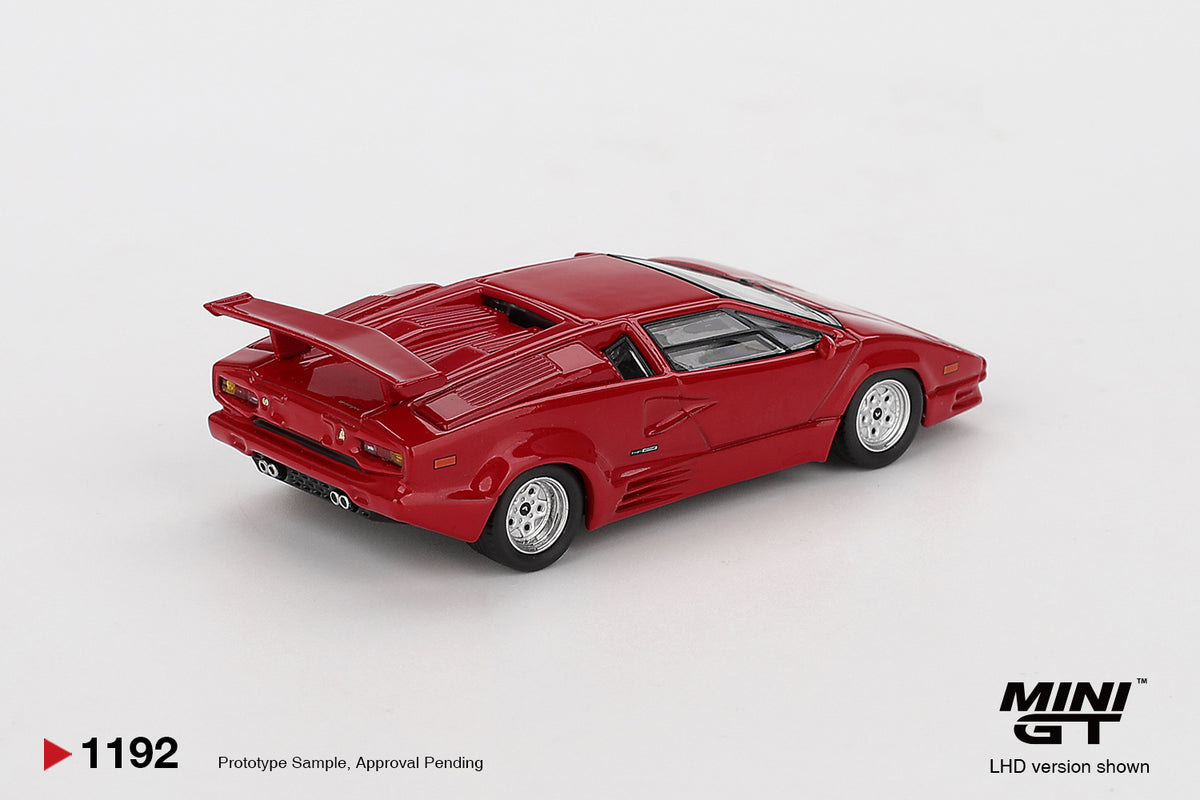 MINI GT LAMBORGHINI COUNTACH 25TH ANNIVERSARY RED 1988 # 1192