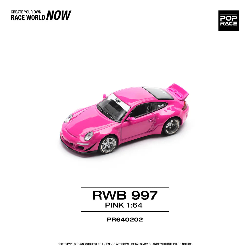 Pop Race Porsche 911 RWB 997 Pink # 202  1.64