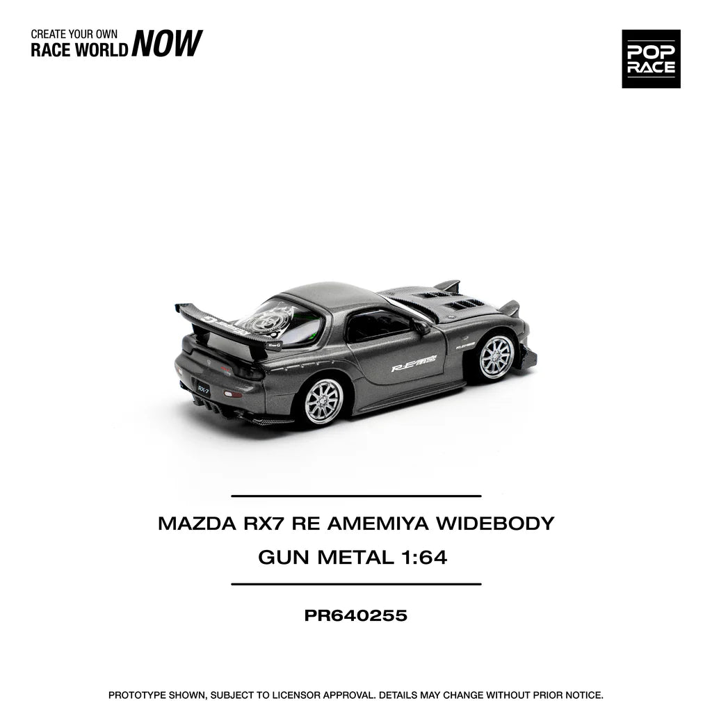 Pop Race Mazda RX7 RE AMEMIYA Gun Metal # 255  1.64