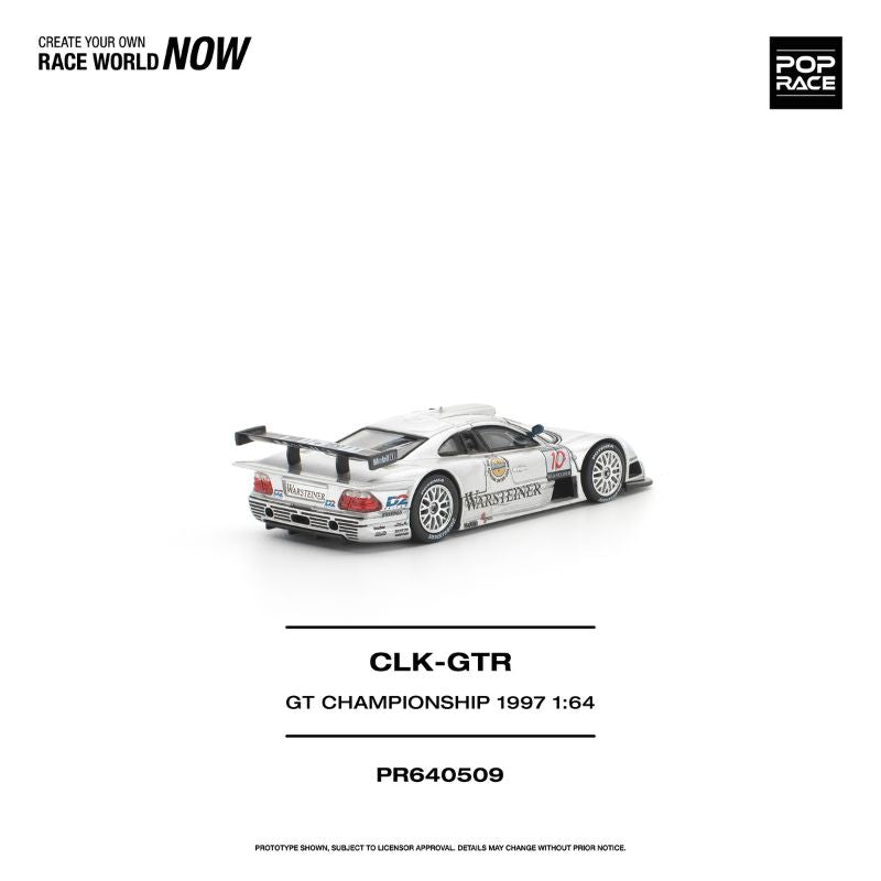 ***PREORDER *** LLEGADA APROXIMADA SEGUNDO TRIMESTRE 2027 *** POP RACE 1997 Mercedes Benz AMG CLK GTR FIA GT Championship sILVER 509