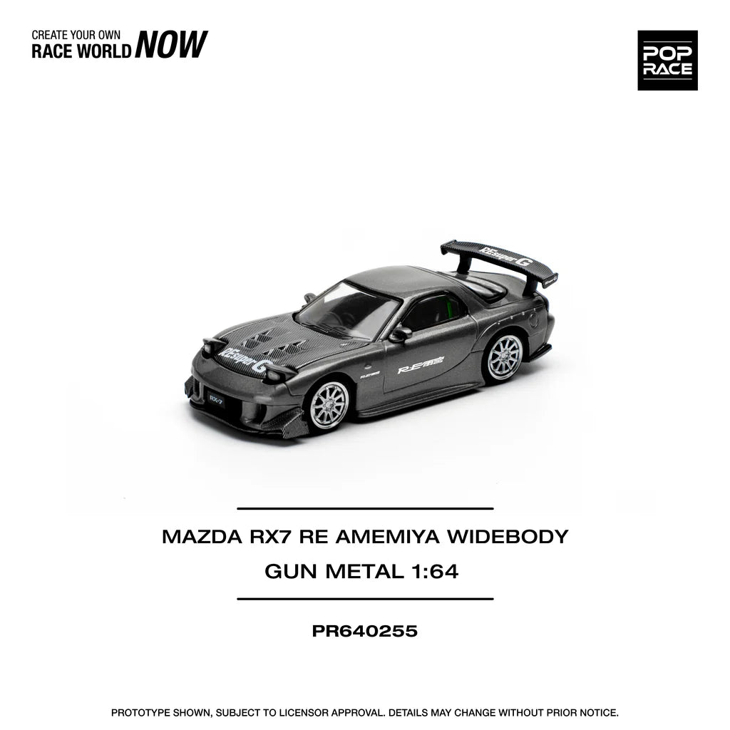 Pop Race Mazda RX7 RE AMEMIYA Gun Metal # 255  1.64