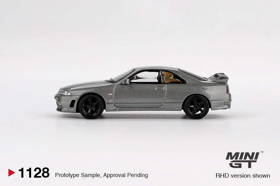 MINI GT NISSAN GTR R33 NISMO BCNR33 CRS DARK METAL GRAY 1993 # 1128