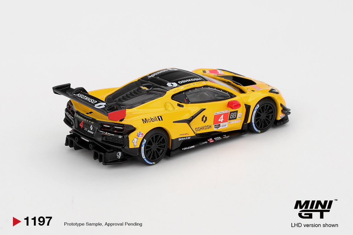 MINI GT CHEVROLET CORVETTE Z06 GT3.R #4 CORVETTE RACING BY PRATT MILLER MOTORSPORTS DAYTONA 24 HRS 2025 # 1197