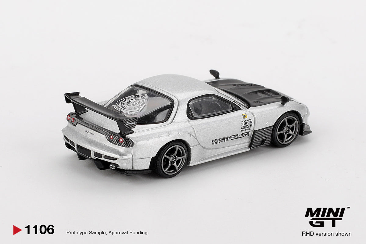 MINI GT 2024 Mazda RX7 FD3S Re Amamiya, silver metal # 1106