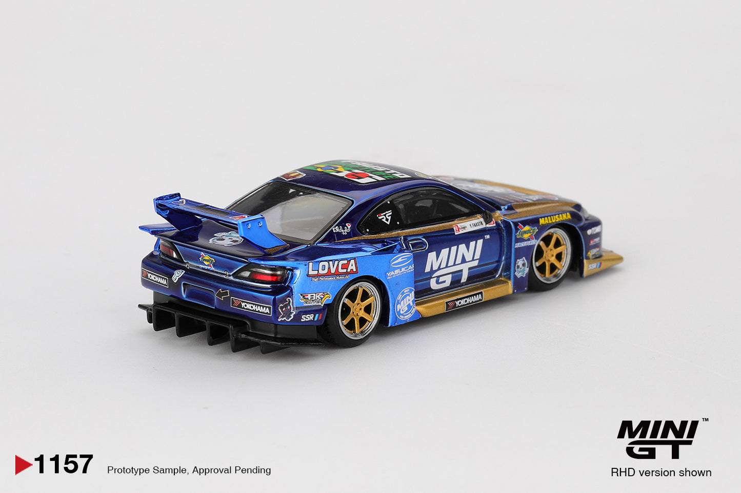 MINI GT NISSAN SILVIA S15 LB SUPER SILHOUETTE #555 TEAM MINI GT LIBERTY WALK FORMULA DRIFT 2025 # 1157