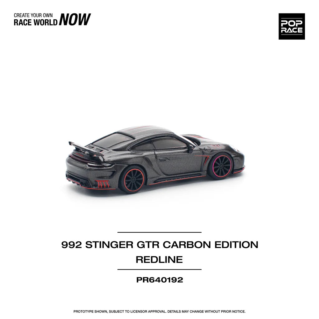 Pop Race Porsche 992 Stinger GTR Carbon Edition Red Line # 192 1.64
