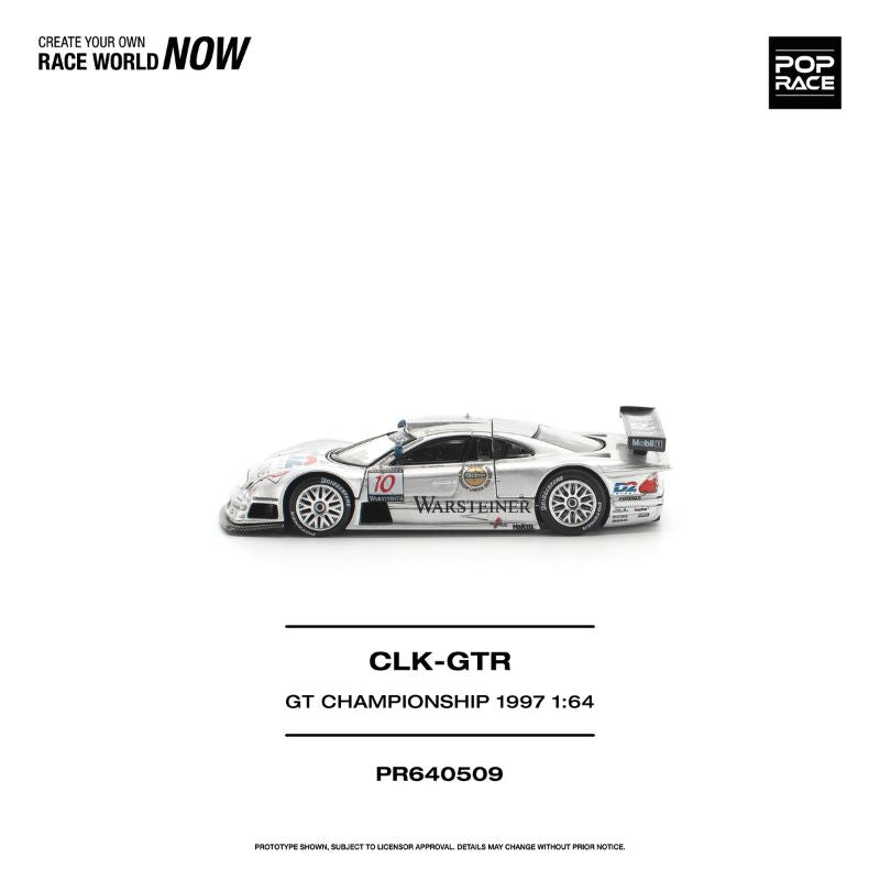 ***PREORDER *** LLEGADA APROXIMADA SEGUNDO TRIMESTRE 2027 *** POP RACE 1997 Mercedes Benz AMG CLK GTR FIA GT Championship sILVER 509