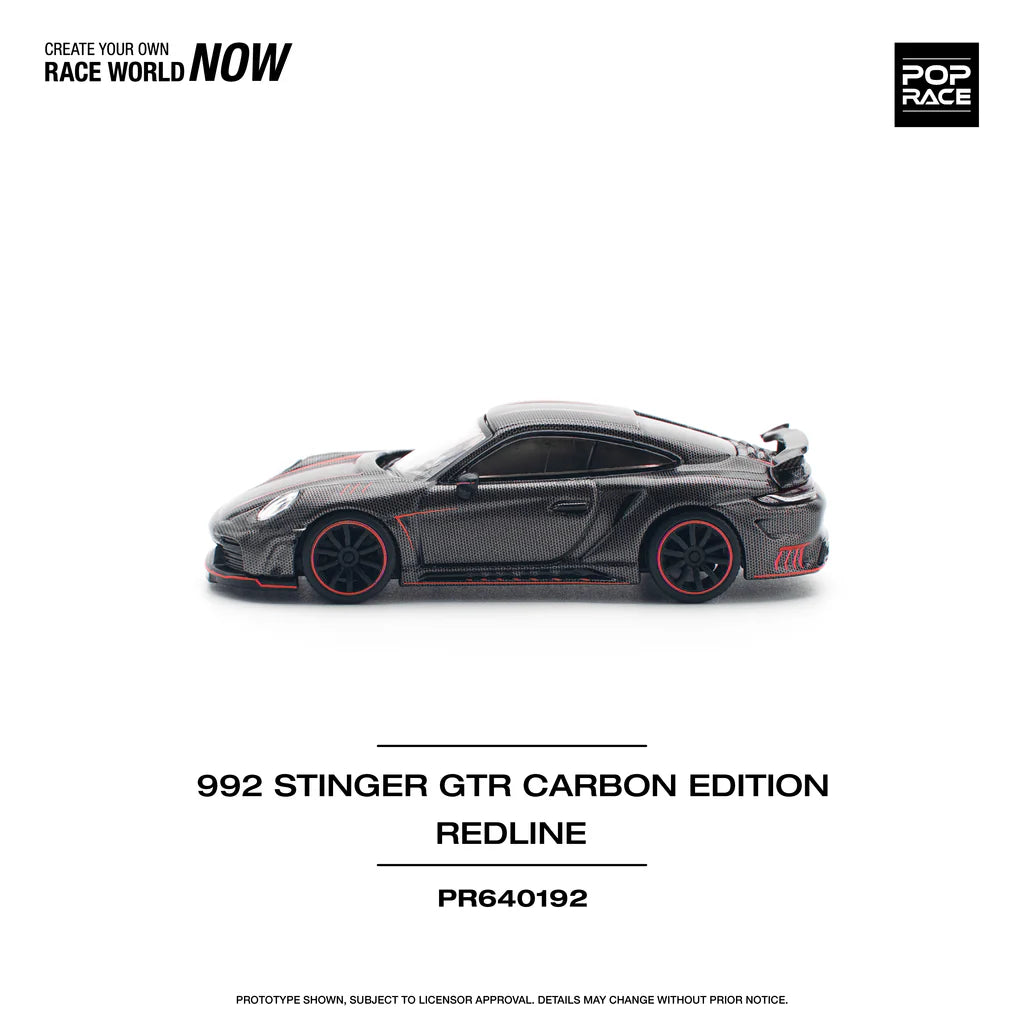 Pop Race Porsche 992 Stinger GTR Carbon Edition Red Line # 192 1.64