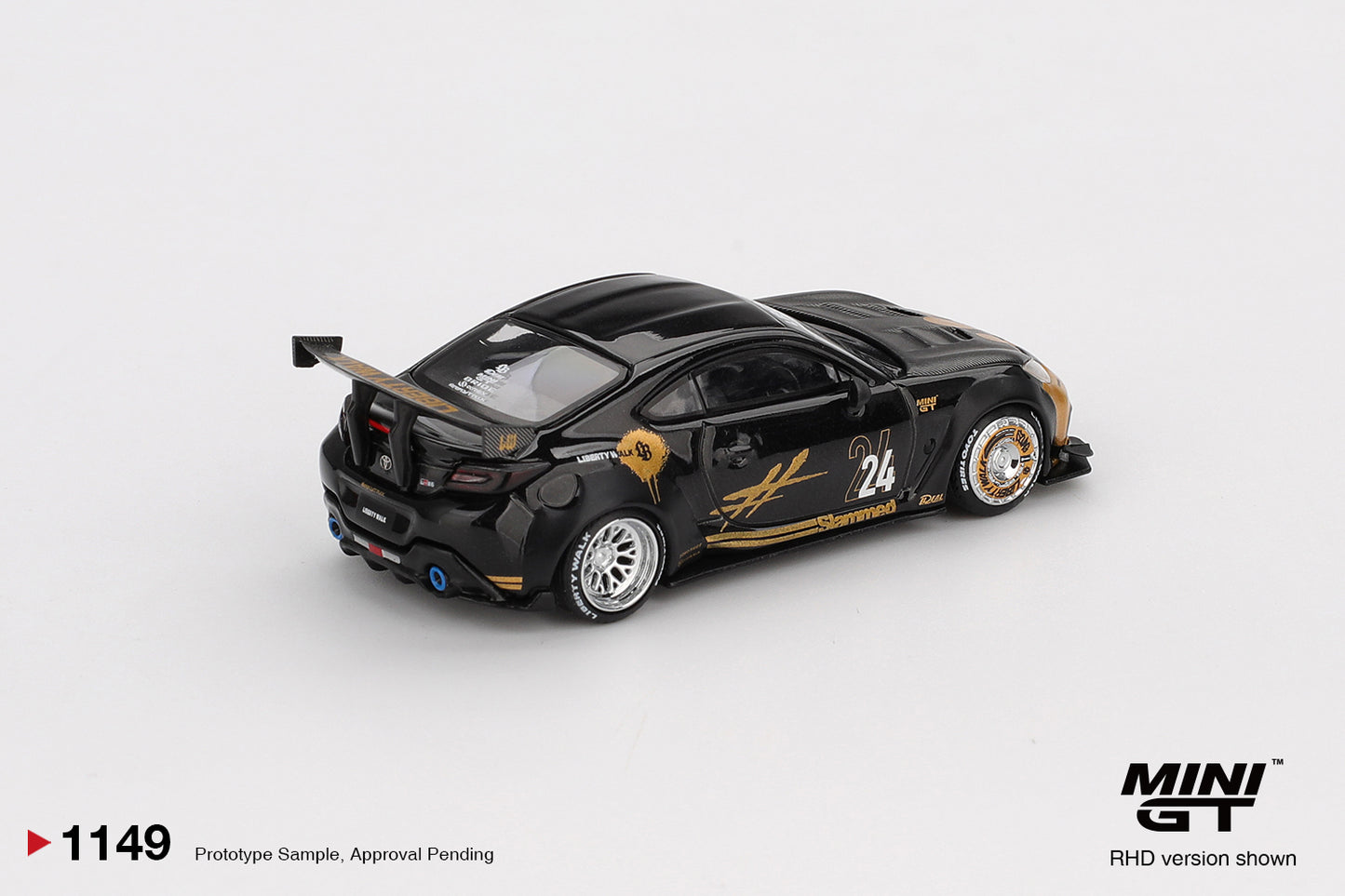 MINI GT TOYOTA GR SUPRA LB NATION BLACK & GOLD 2025 # 1149