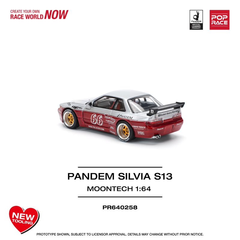 Pop Race Pandem Silvia S13 Moontech Red # 258