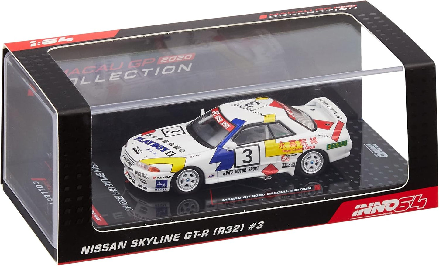 Inno64 1991 Nissan Skyline GTR R32 #3 Team HKS Macau Guia GP PLAYBOY