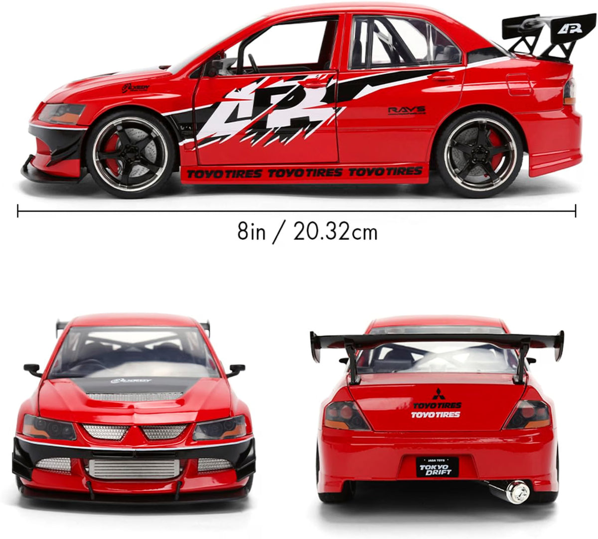 ***LLEGADA 25 DE SEPTIEMBRE 2026 *** 1/24 Jada 2006 Mitsubishi Lancer 25º Aniversario Fast And Furious