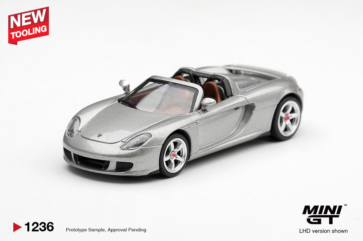 ***PREORDER *** LLEGADA APROXIMADA PRIMER TRIMESTRE 2027 *** MINI GT PORSCHE CARRERA GT SILVER METALLIC 2006 # 1236