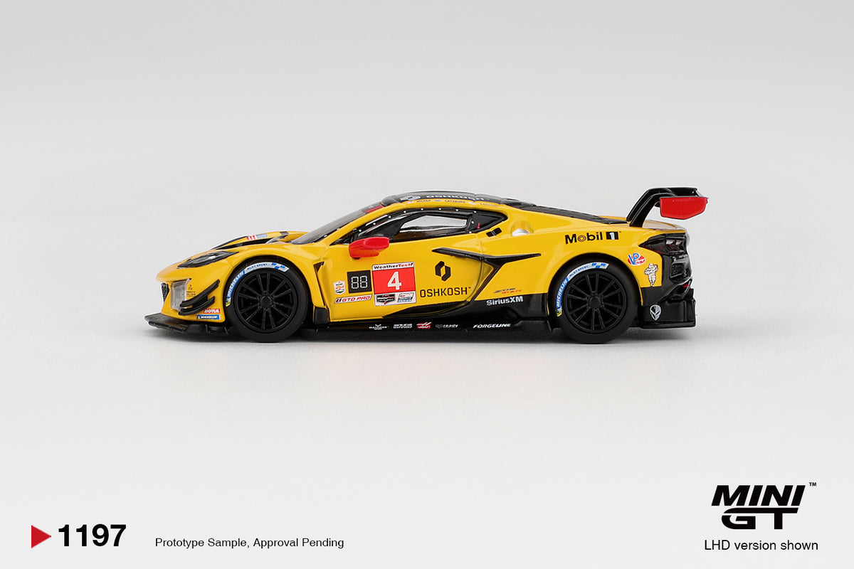 MINI GT CHEVROLET CORVETTE Z06 GT3.R #4 CORVETTE RACING BY PRATT MILLER MOTORSPORTS DAYTONA 24 HRS 2025 # 1197