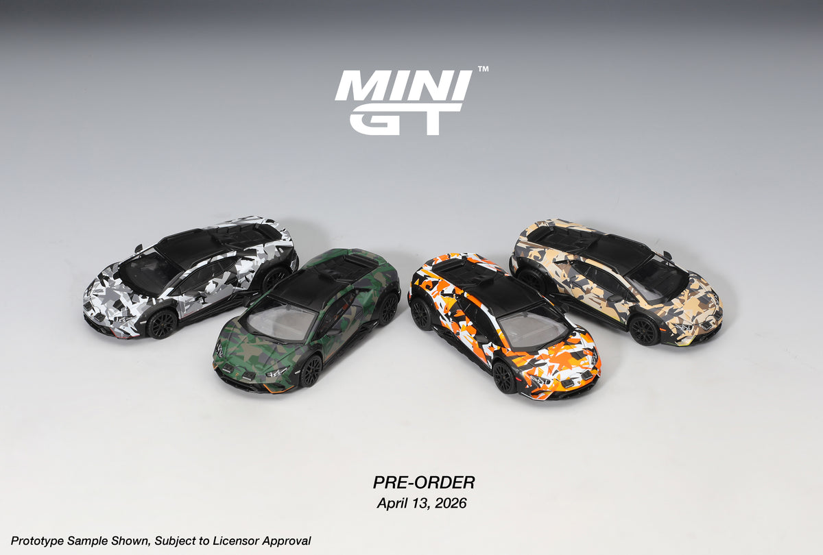 MINI GT Packx4 Conjunto todoterreno Lamborghini Huracán Sterrato All Terrain MGTS0026 # 1232 # 1233 # 1234 # 1235