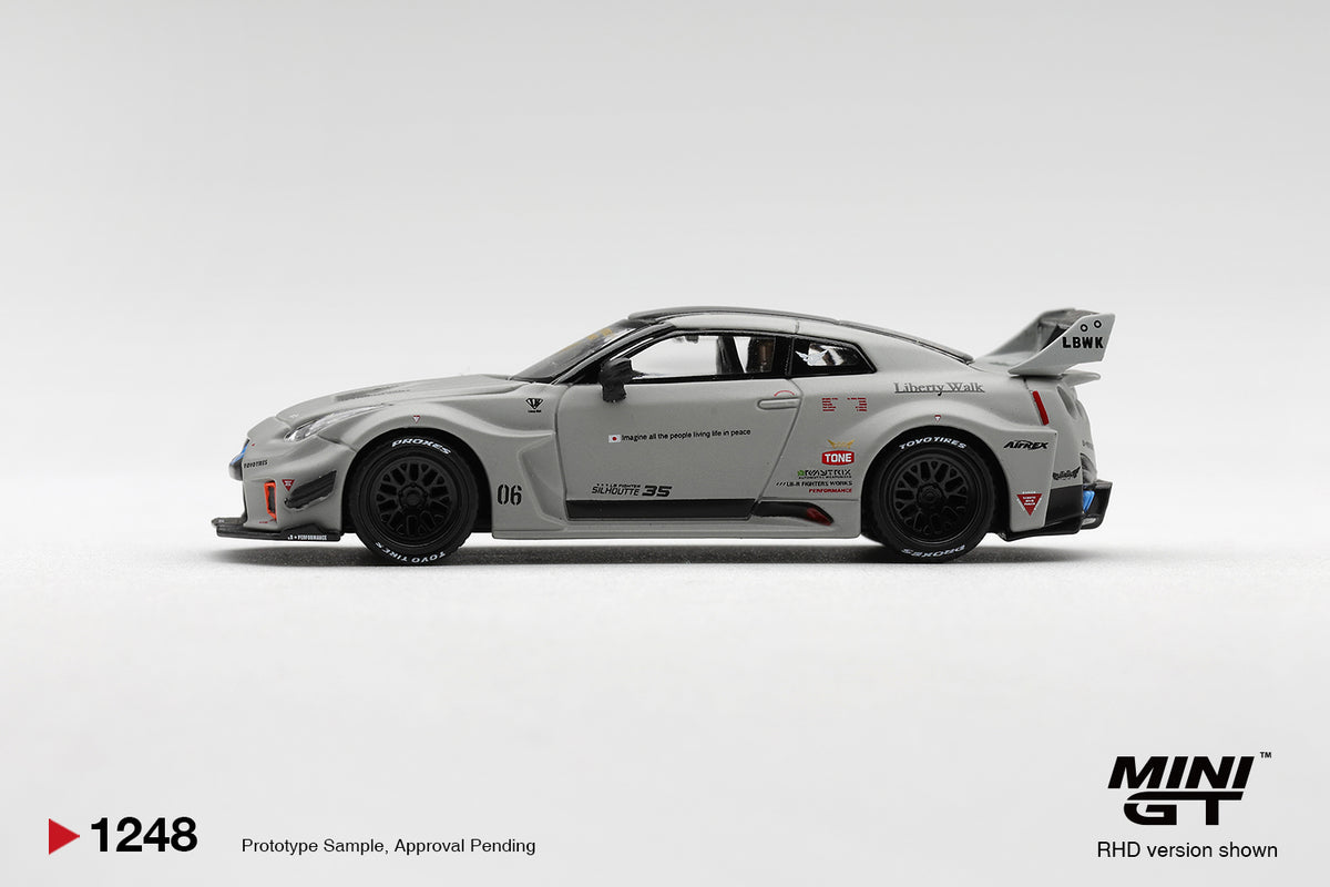 *** LLEGADA FINALES DE SEPTIEMBRE 2026 ***  MINI GT NISSAN GTR R35 LB SUPER SILHOUETTE  VER1 MATT GREY 2026 # 1248
