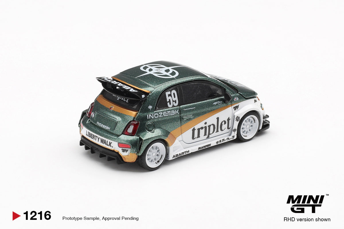 *** LLEGADA FINALES DE SEPTIEMBRE 2026 *** MINI GT FIAT 595 ABARTH TRIPLET * EDICION LIMITADA * LB WORKS TY EDITION 2026 # 1216