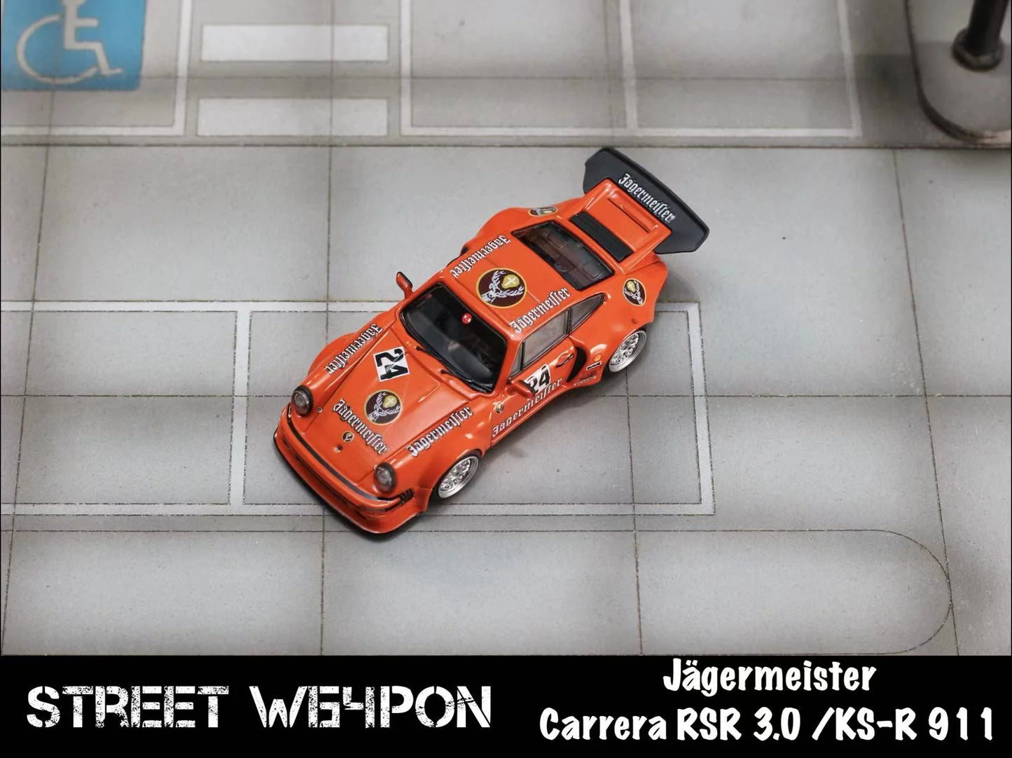 Street Weapon RWB Carrera RSR3.0/ KS-R 911 #24 Jagermeister Orange STW028