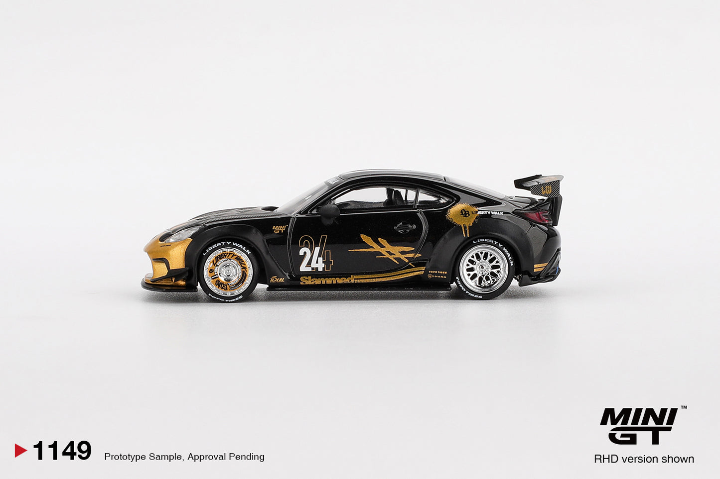 MINI GT TOYOTA GR SUPRA LB NATION BLACK & GOLD 2025 # 1149
