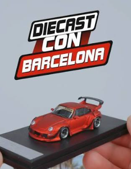 INNO64 EXCLUSIVO DE EVENTO DIECAST CON BARCELONA ' PORSCHE 993 LIMITADO A 899 PIEZAS ROJO CROMADO  1.64