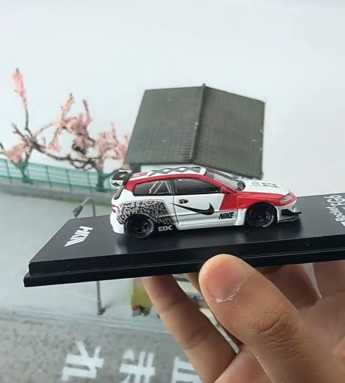 My Model Collect Honda Civic EG6 NIKE Con Figura Oso ** Pieza Especial Michael Jordan ¨Chicago¨