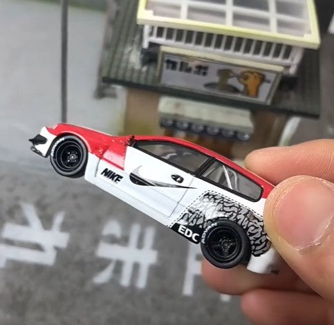 My Model Collect Honda Civic EG6 NIKE Con Figura Oso ** Pieza Especial Michael Jordan ¨Chicago¨