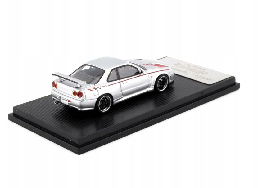%%% My Model Collect Nissan Skyline R34 V Spec Nismo Livery silver 1.64 MMC640009C