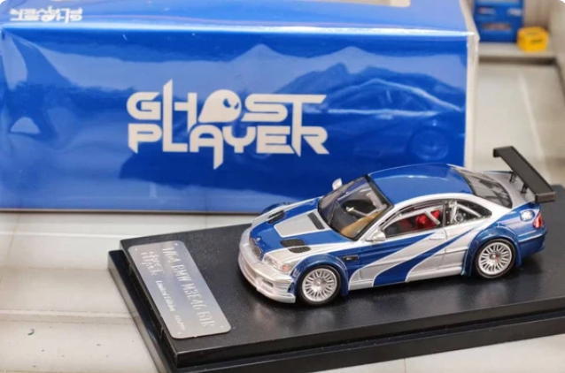 Street Weapon 1/64 BMW NFS M3 GTR Silver Blue * Need For Speed * STW212