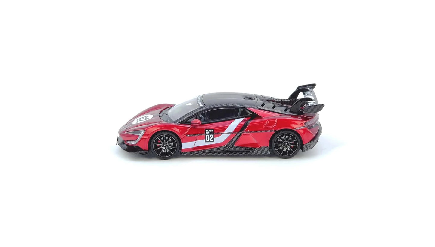 Inno64 2025 YANGWANG U9 Nurburgring Test Car World Fastest EV Supercar  Rojo / Negro