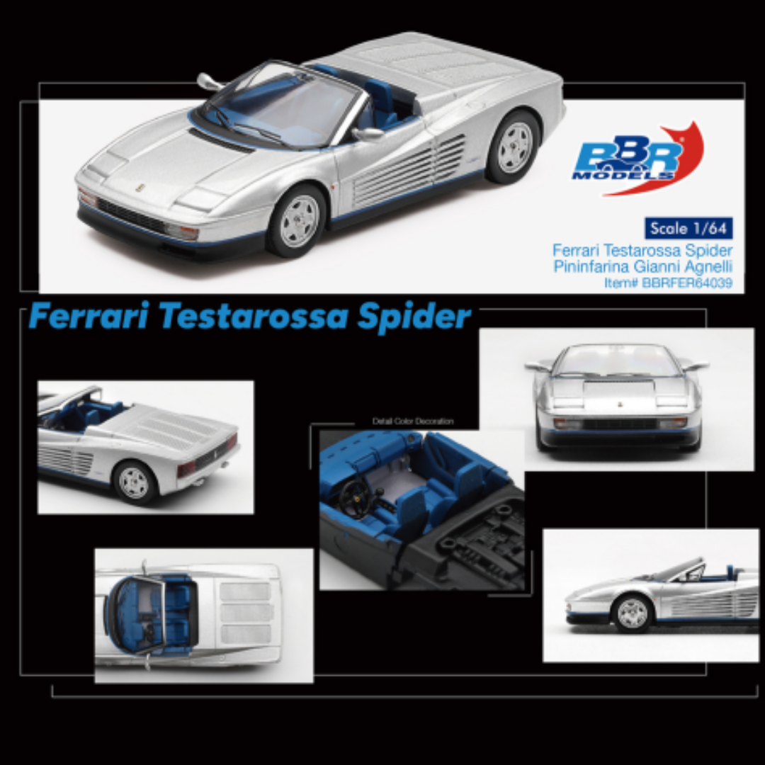 *** PREORDER *** LLEGADA APROXIMADA 4º TRIMESTRE2026*** PUEDE SUFRIR RETRASOS *** BBR 1/64 FERRARI TESTAROSSA SPIDER PININFARINA GIANNI AGNELLI 1986