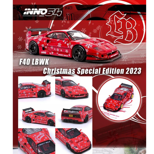 INNO64 Ferrari F40 Liberty Walk LBWK Edición Especial Christmas 2023