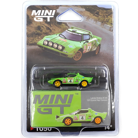 MINI GT LANCIA STRATOS HF #4 SPANISH RALLY CHAMPION 1979 # 1050 (Blister)