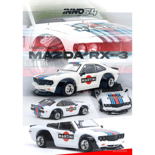 Inno64 Mazda Savanna RX3 "MARTINI RACING" 1/64