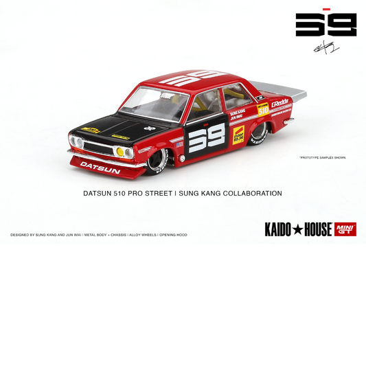 KAIDO HOUSE Datsun Pro Street SK510 Rojo Colaboración Sung Kang # 003 *Pieza antigua,primeros modelos de kaido