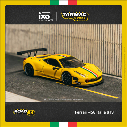 Tarmac Works armac Works Ferrari 458 Italia GT3 Amarillo - ROAD64 1/64