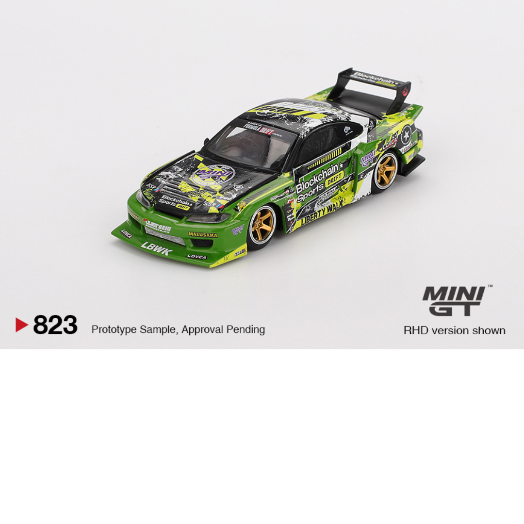 MINI GT NISSAN SILVIA S15 LB SUPER SILHOUETTE #555 V2 FORMULA DRIFT JAPAN 2024 # 823