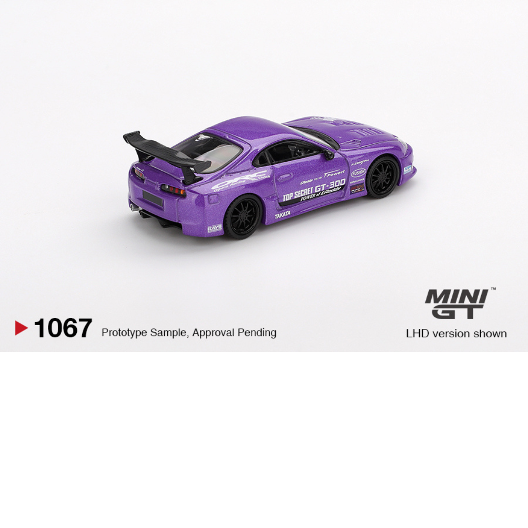 MINI GT TOYOTA SUPRA MK4 A80 TOP SECRET GT-300 TOP SECRET PURPLE 2014  # 1067
