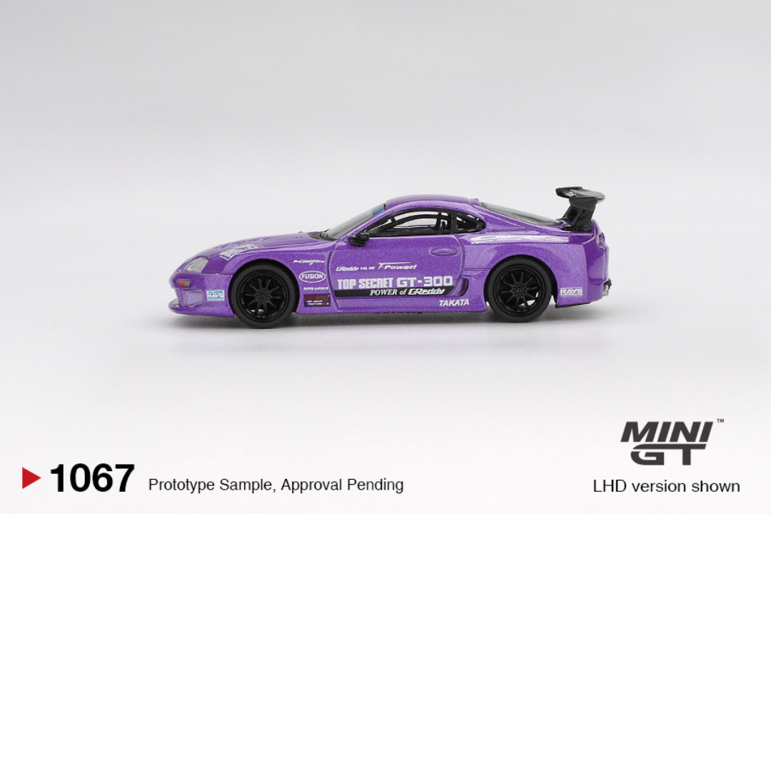 MINI GT TOYOTA SUPRA MK4 A80 TOP SECRET GT-300 TOP SECRET PURPLE 2014  # 1067