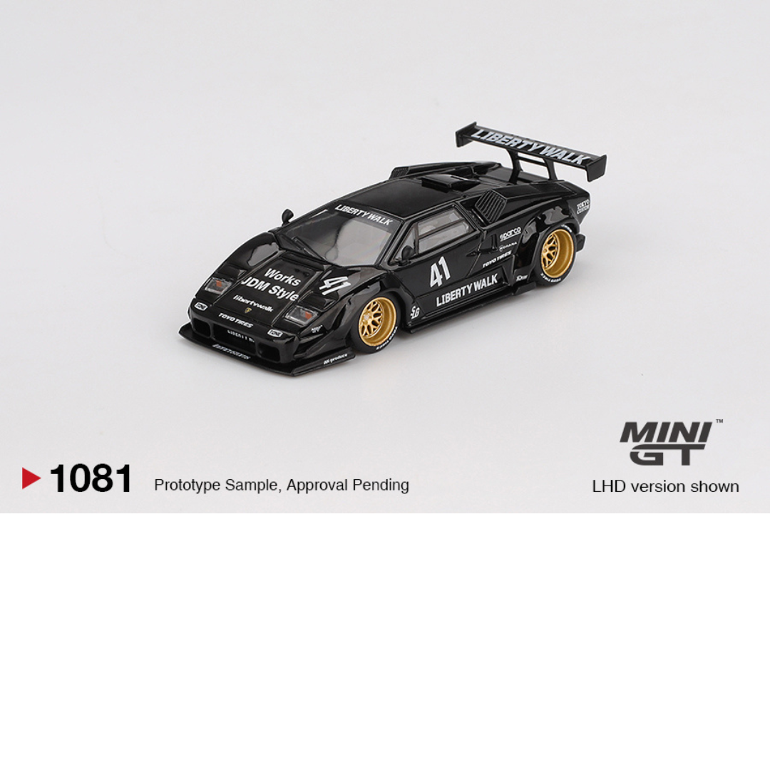 MINI GT LAMBORGHINI COUNTACH LB- WORKS BLACK 2024 # 1081