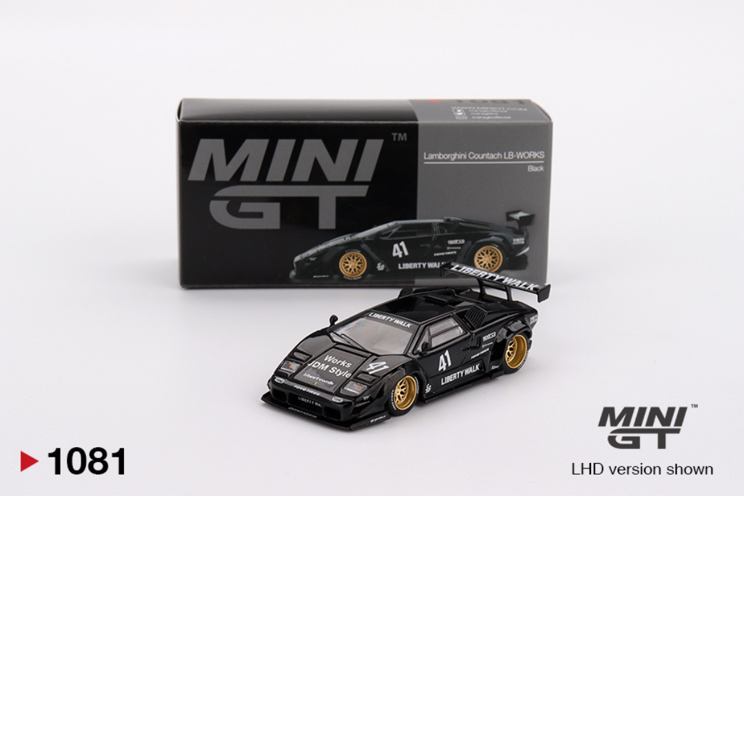 MINI GT LAMBORGHINI COUNTACH LB- WORKS BLACK 2024 # 1081