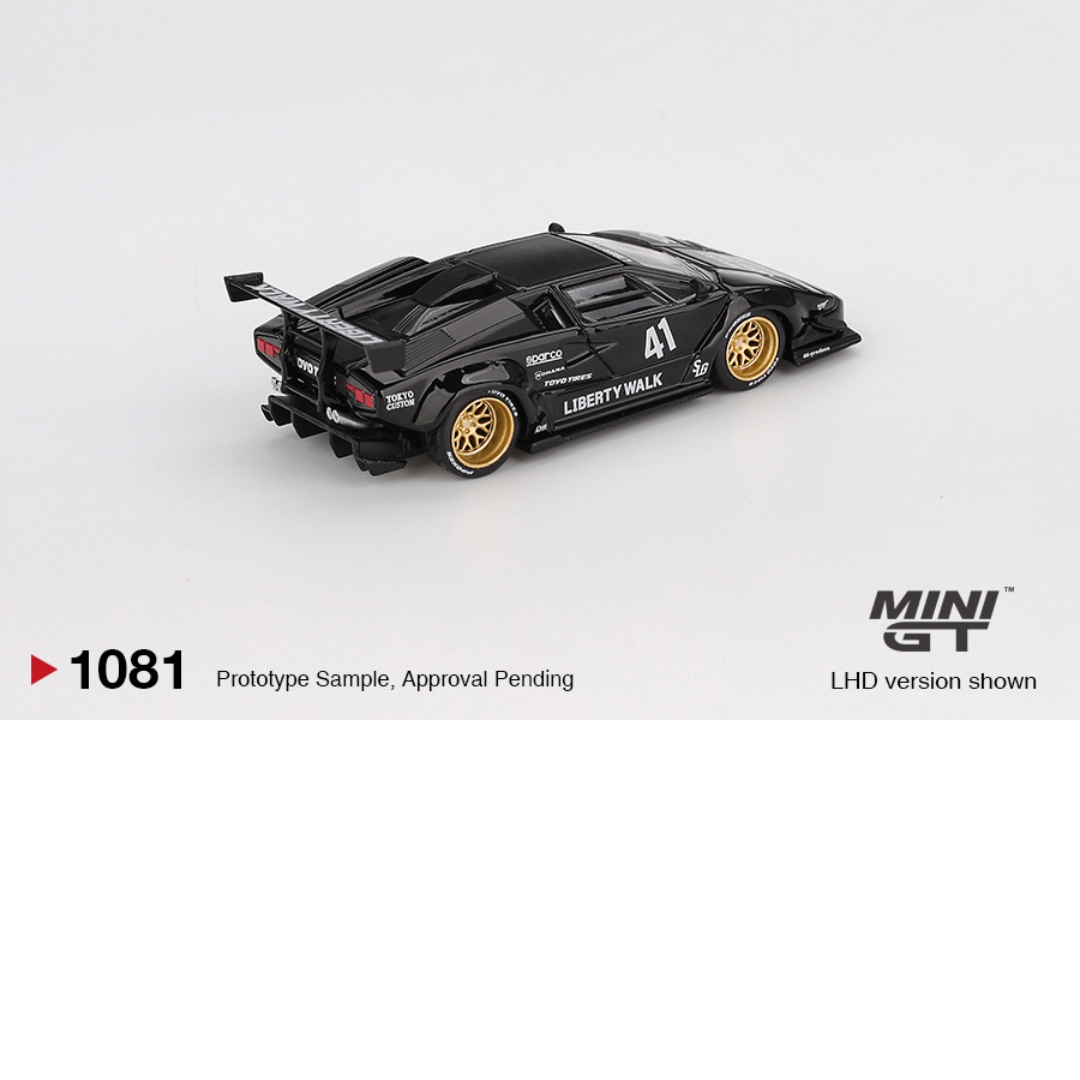 MINI GT LAMBORGHINI COUNTACH LB- WORKS BLACK 2024 # 1081