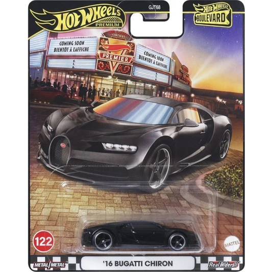 Hot Wheels Premium Bugatti Chiron Boulevard # 122 Negro