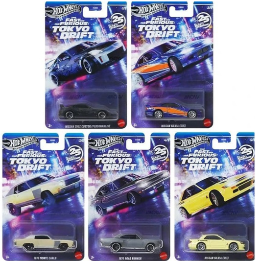 Hot Wheels Silver Series Fast and Furious Tokyo Drift Fast & Furious Silver Basicos