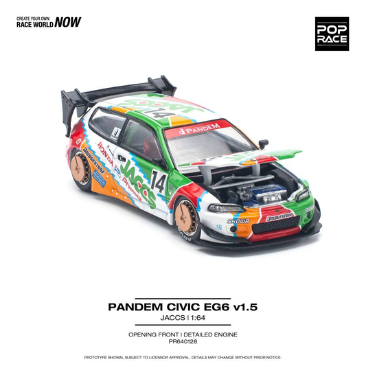 POP RACE Pandem Civic EG6 v1.5 JACCS # 128
