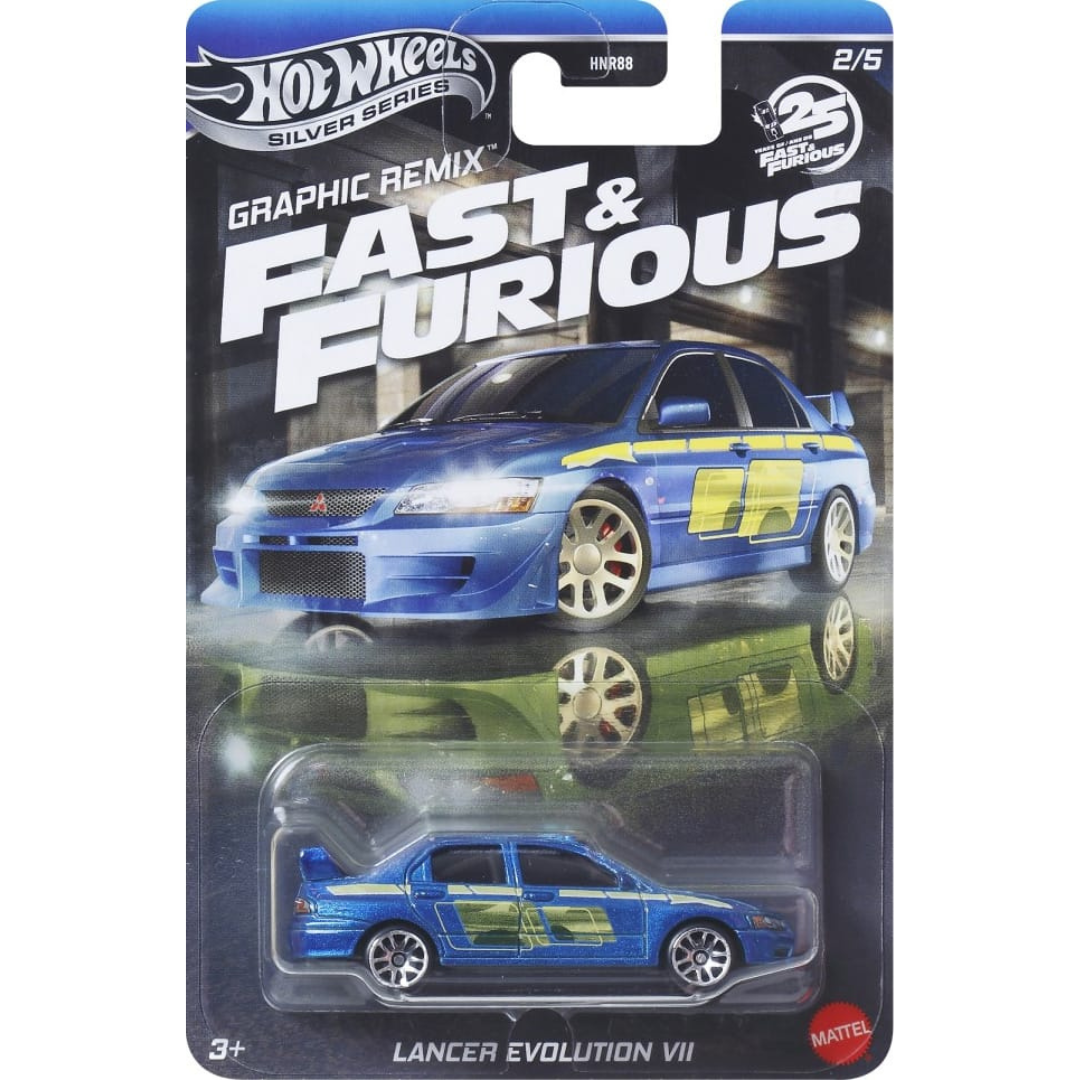 Hot Wheels Lancer Evolution VII Silver Series Fast And Furious Reverse Mix Basicos HNR88-979L