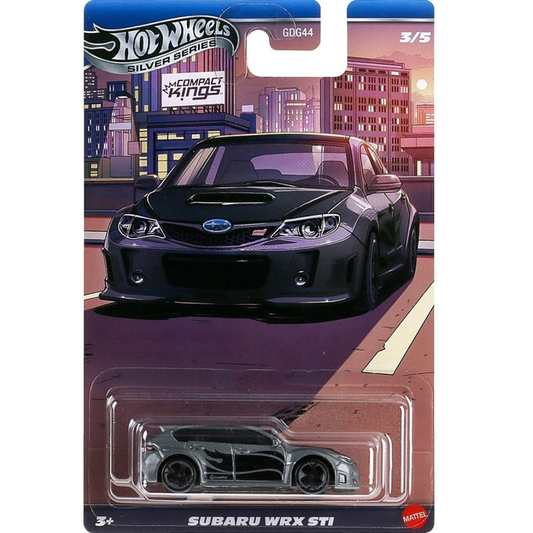 Hot Wheels Compact Kings Silver Series Basicos Subaru WRX STI GDG44-977Q