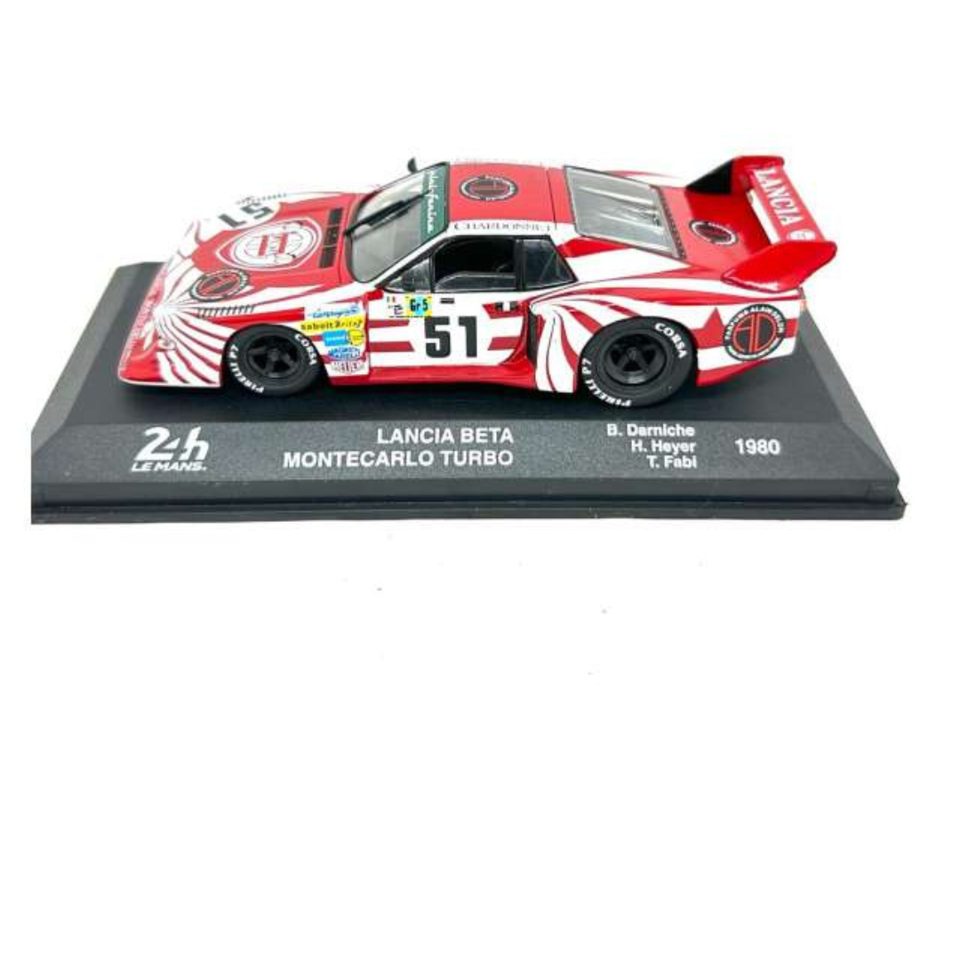 ESCALA 1/43 Magazine Models 1980 Lancia Beta Montecarlo Turbo #51 Rally Rojo Blanco ** Vitrina con Raya **