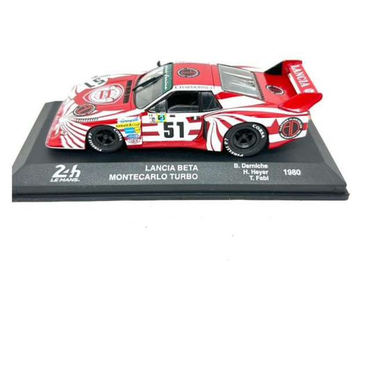 ESCALA 1/43 Magazine Models 1980 Lancia Beta Montecarlo Turbo #51 Rally Rojo Blanco ** Vitrina con Raya **