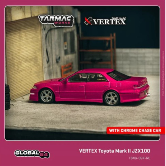 Tarmac Works 1.64 Vertex Toyota Mark II JZX100 Rojo Metálico